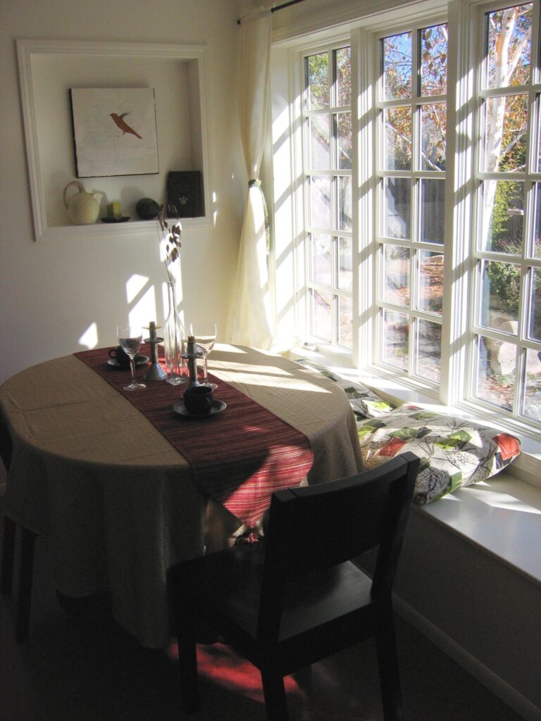 Table near a window